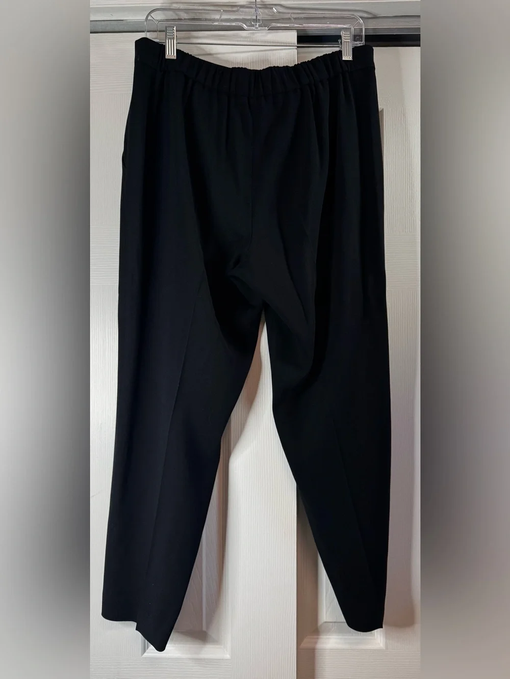 Babaton Black Pull On Elastic Waistband Straight-Leg Trousers - Size 12